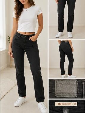 Levi's Black Straight Leg Jeans